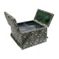 Floral Wood Block Twin Lid Sewing Box image number 2