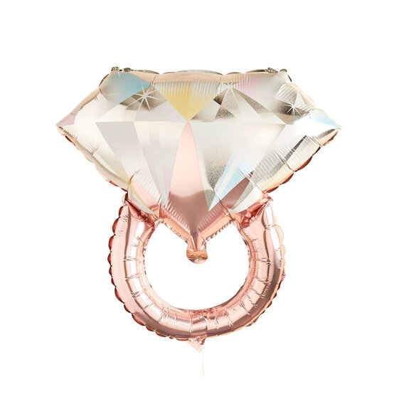 Large Rose Gold Ring Foil Balloon image number 3