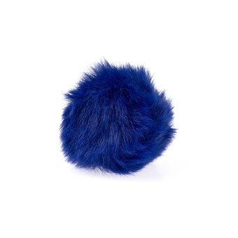 Blue Faux Fur Pom Pom 6cm 