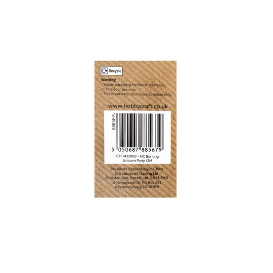 Unicorn Party Bunting 2m image number 5