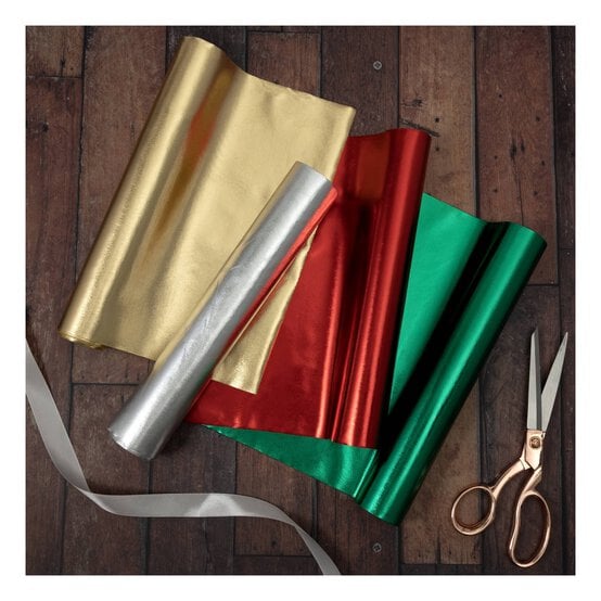 Assorted Metallic Fabric Roll 28cm x 2m image number 2