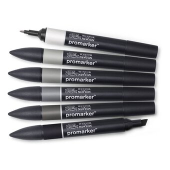 Winsor & Newton Neutral Tone Promarkers 6 Pack