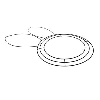Bunny Head Wire Wreath 44cm