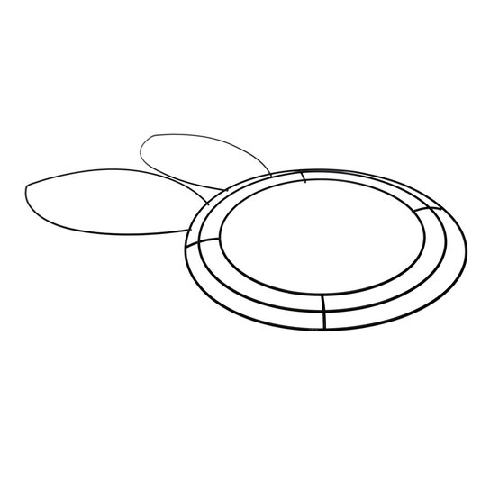 Bunny Head Wire Wreath 44cm image number 2