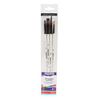 Daler-Rowney Graduate All Purpose Bright and Round Brushes 4 Pack