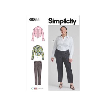 Simplicity Women's Top and Trousers  Sewing Pattern S9855 (W3 30W-38W)