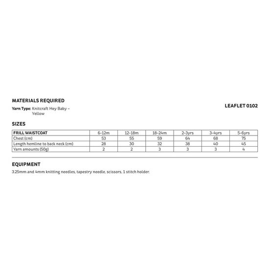 Knitcraft Frill Waistcoat Digital Pattern 0102 image number 2