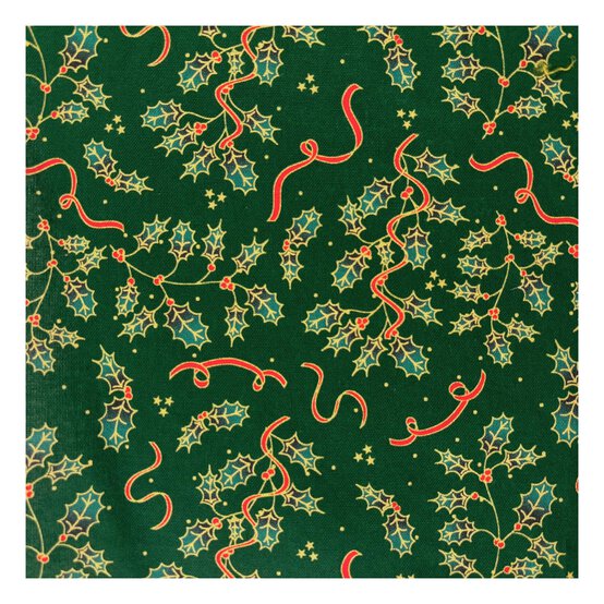 Green Holly Cotton Fabric by the Metre image number 2
