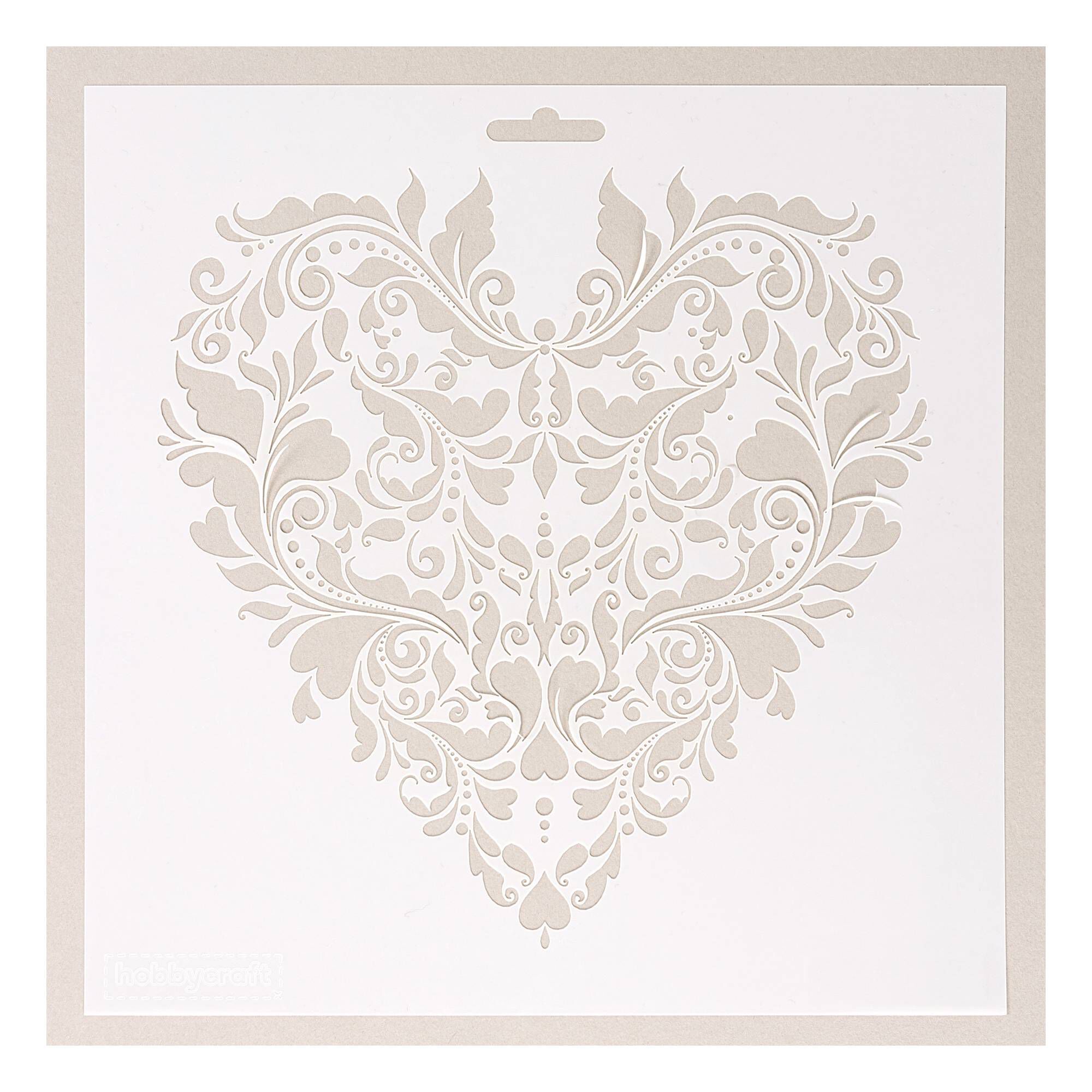 Filigree Heart Stencil 25cm x 25cm | Hobbycraft