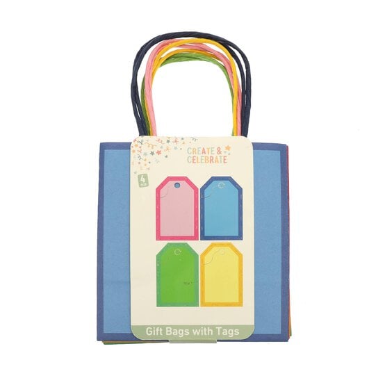 Mini Bright Paper Gift Bag 4 Pack  image number 3