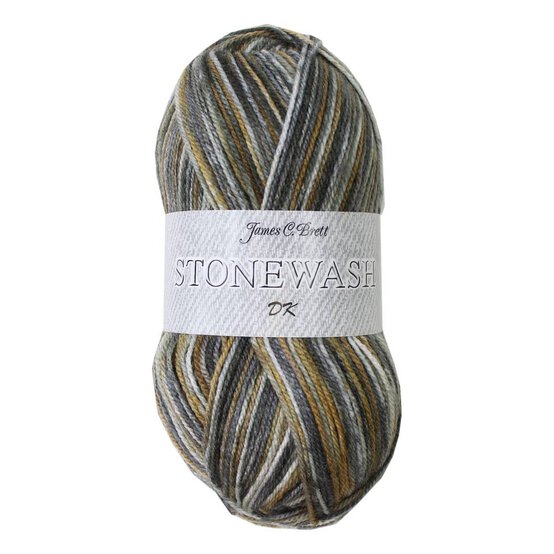 James C Brett Mustard Stonewash DK Yarn 100g image number 1