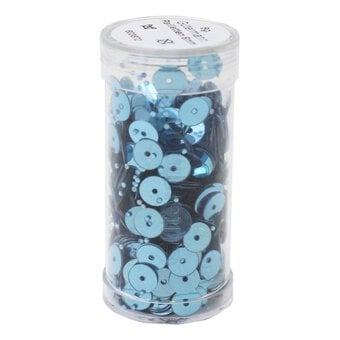 Gutermann Turquoise Flat Sequins 6mm 9g (7140) image number 2