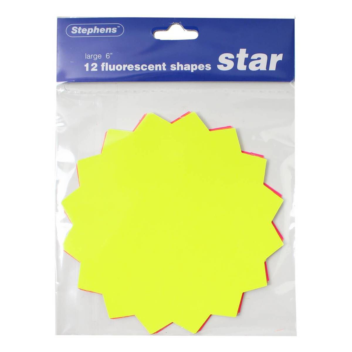Fluorescent Stars 12 Pack Hobbycraft