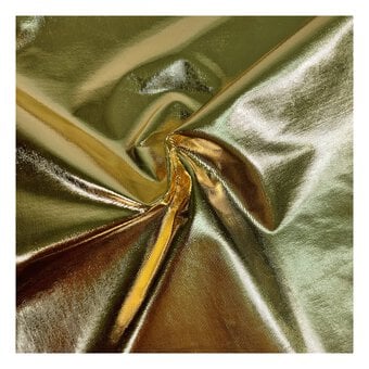 Gold Slinky Foil Fabric by the Metre