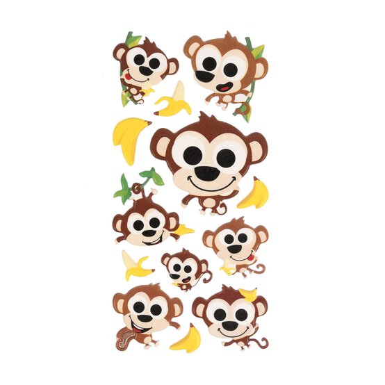 Monkey Gel Stickers image number 2