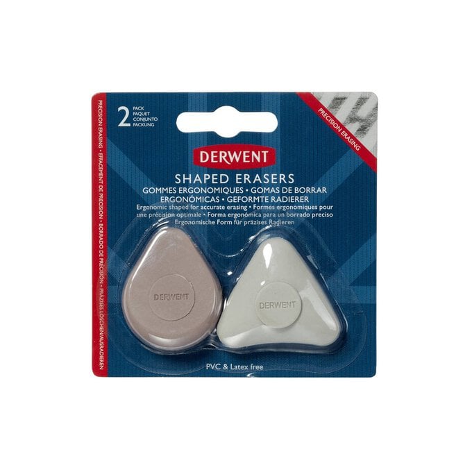 Derwent Shaped Erasers 2 Pack image number 1