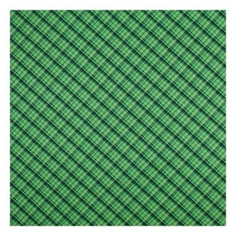 Robert Kaufman Green Metal Check Cotton Fabric by the Metre image number 2