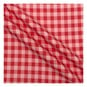 Red and Pink Gingham Viscose Fabric by the Metre image number 1