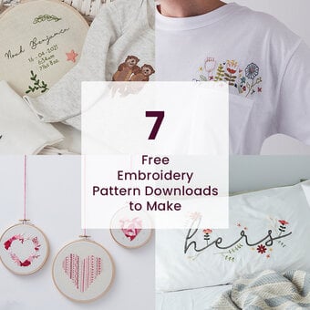 7 FREE Embroidery Pattern Downloads to Make