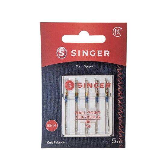Singer Ballpoint Machine Needles Size 90 5 Pack image number 1