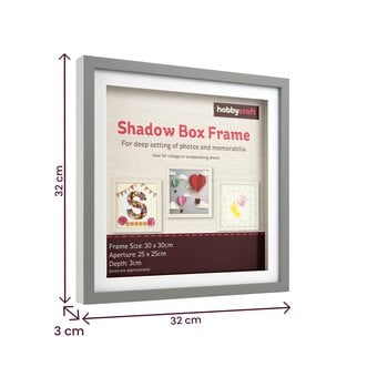 Grey Shadow Box Frame 30cm x 30cm image number 3