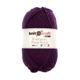 Knitcraft Magenta Everyday Pure Wool DK 50g 