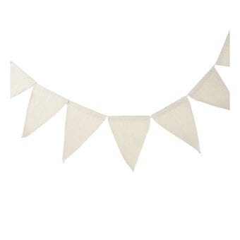 Natural Cotton Canvas Bunting with Finished Edges
