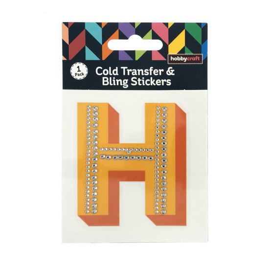 Cold Transfer and Bling Letter H Sticker Set image number 1
