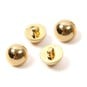 Hemline Gold Metal Dome Button 4 Pack image number 1