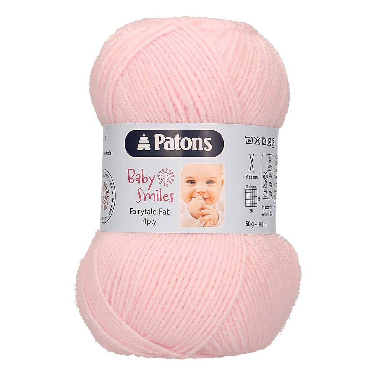 Patons Pale Pink Fairytale Fab 4 Ply Yarn 50g Hobbycraft