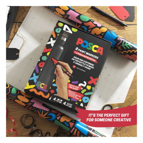 Uni-ball Posca Marker Pen and Bottle Set 8 Pack  image number 7