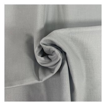 Light Grey Organic Premium Cotton Fabric by the Metre