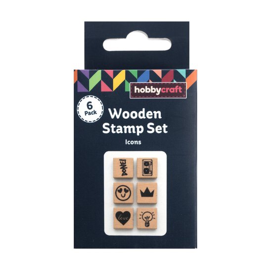 Icon Wooden Stamps 6 Pack image number 3