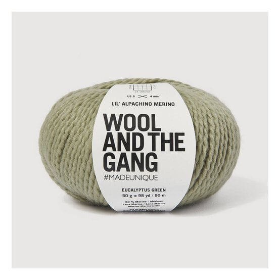 Wool and the Gang Eucalyptus Green Lil&rsquo; Alpachino Merino 50g image number 2
