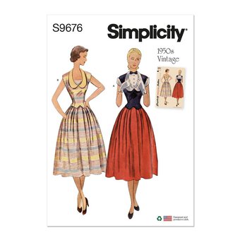 Simplicity Women's Dresses Sewing Pattern S9676 (U5 16-24)