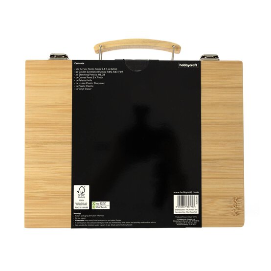 Acrylic Bamboo Box Art Set 21 Pieces image number 7