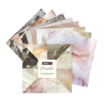Marble Paper Pad 12 x 12 Inches 24 Pack