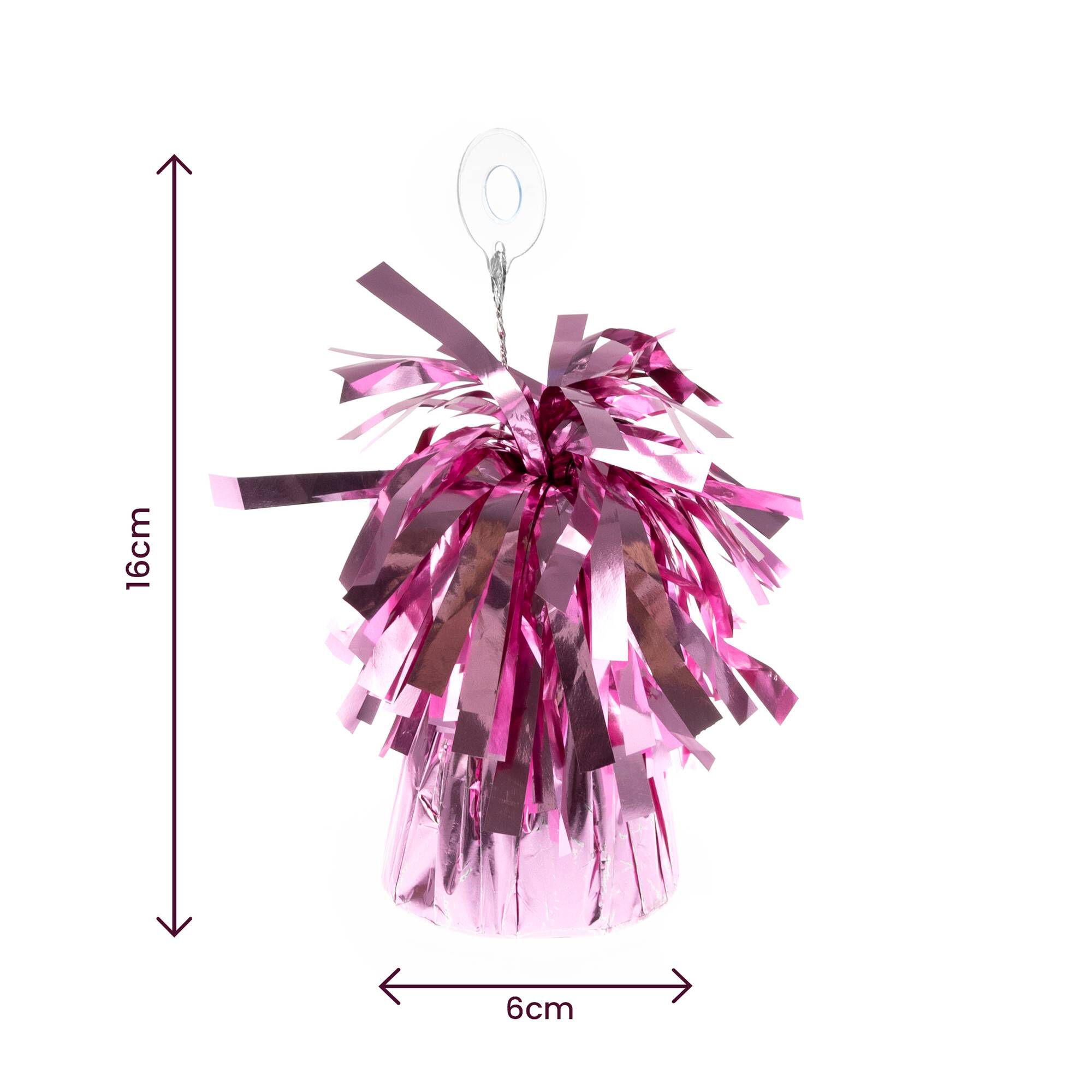 Amscan 170g Foil Balloon Weight - Silver Fringed Design For Party Decor