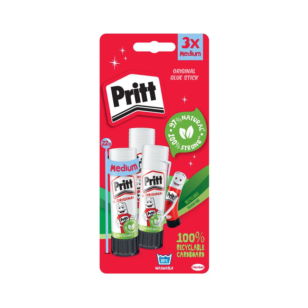 Pritt Stick 22g 3 Pack Hobbycraft