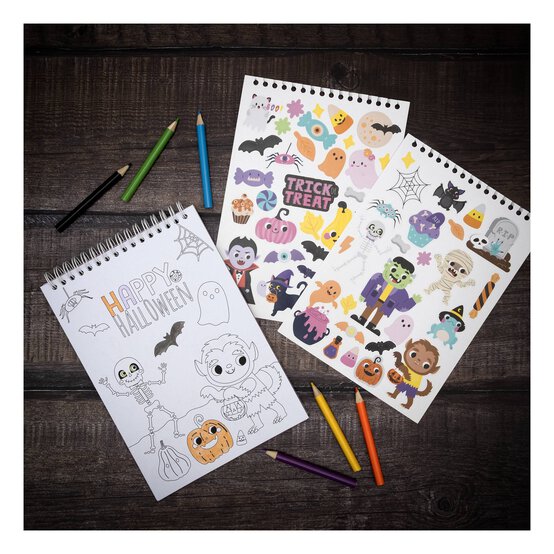 Halloween Colour and Sticker Activity Book image number 2