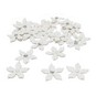 White Paper Star Florettes 40 Pack image number 1
