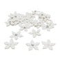 White Paper Star Florettes 40 Pack image number 1