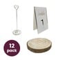 Wooden Slice and Silver Table Numbers 12 Pack Bundle image number 1