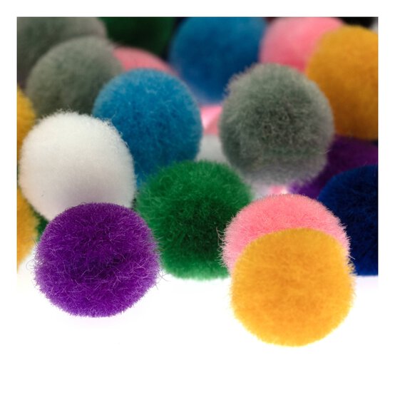 Assorted Pom Poms 1cm 100 Pack image number 3