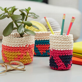 How to Crochet Geo Baskets