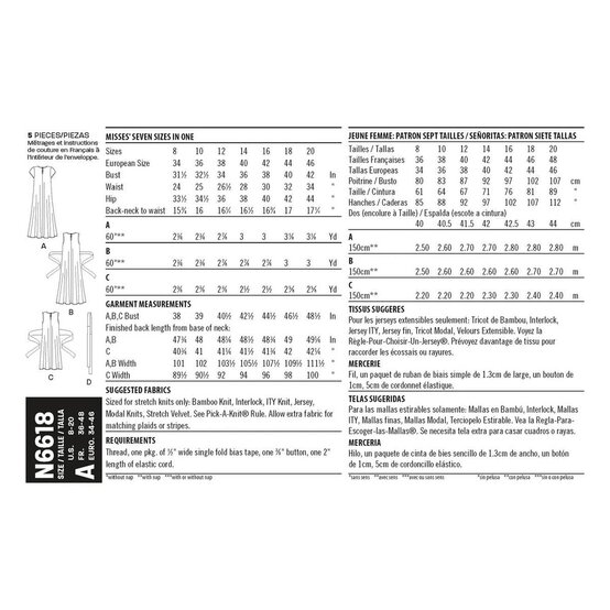 New Look Women's Dress Sewing Pattern N6618 image number 2