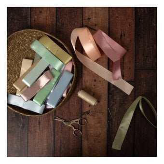 Pastel Satin Faced Ribbons 25mm x 1m 20 Pack