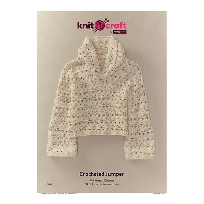 Knitcraft Home Cotton Crocheted Jumper Digital Pattern 0035 image number 1
