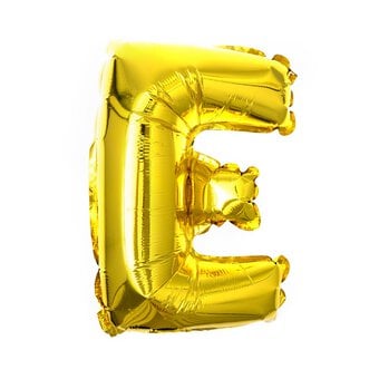Gold Foil Letter E Balloon