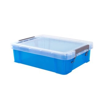 Whitefurze Allstore 2.3 Litre Transparent Blue Storage Box 